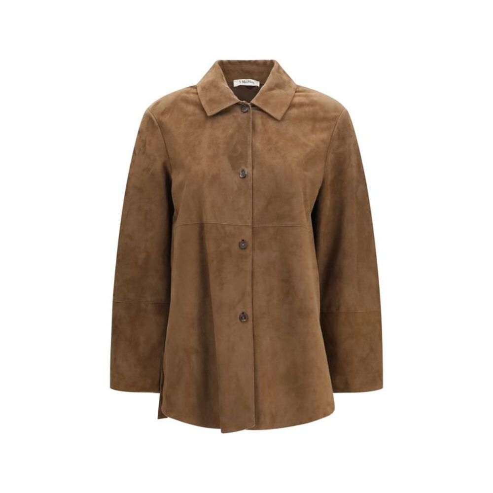 'S Max Mara Brown Lamb Ovis Aries Leather Women's Jacket